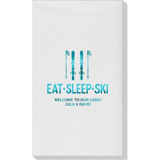 Eat Sleep Ski Linen Like Guest Towels